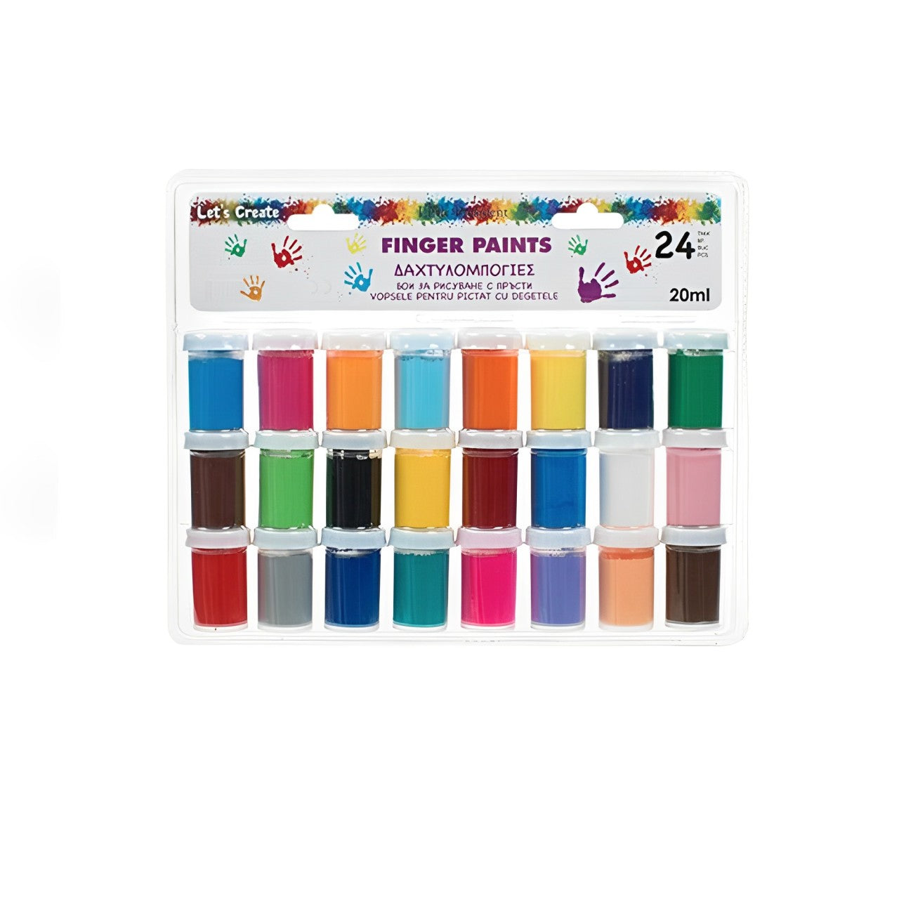 Set acuarele pictura cu degetele, Baby Finger Paint, 24 x 20ml