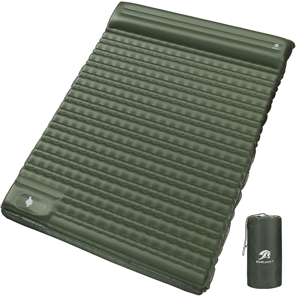Saltea gonflabila pentru camping  MLMLANT, 210x140x10 cm, pompa aer integrata, impermeabila
